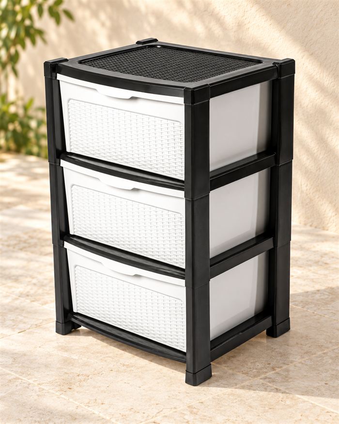 Gaveteiro Rattan 3 Gavetas